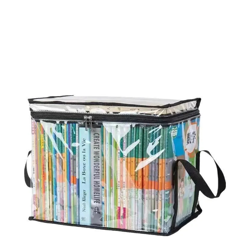 Large PVC foldable storage organiser bag with transparent panels showing 24L capacity
