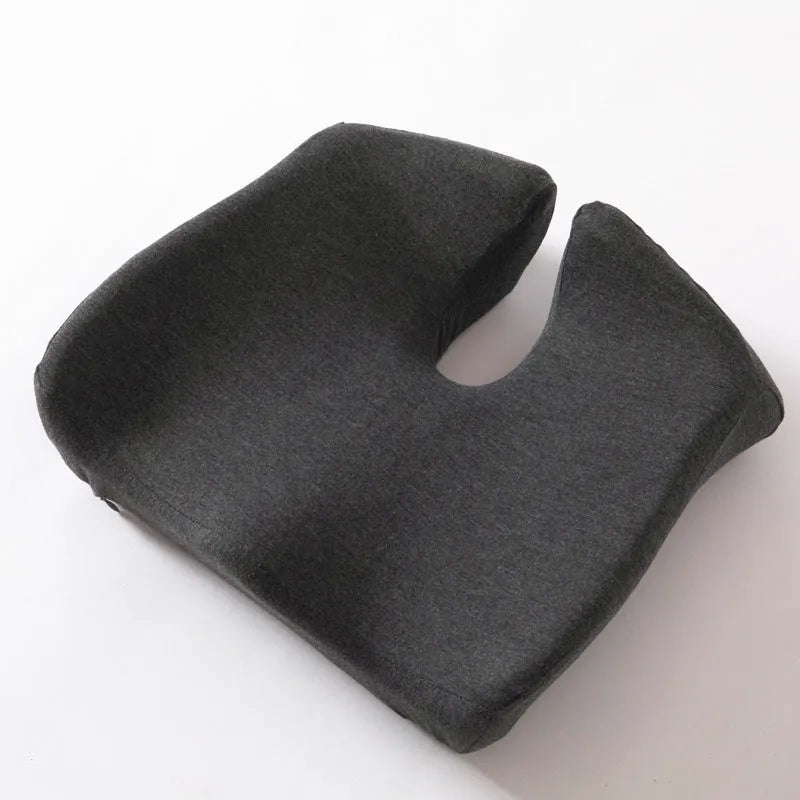 Memory foam office chair cushion in grey showing 36x40x11cm dimensions