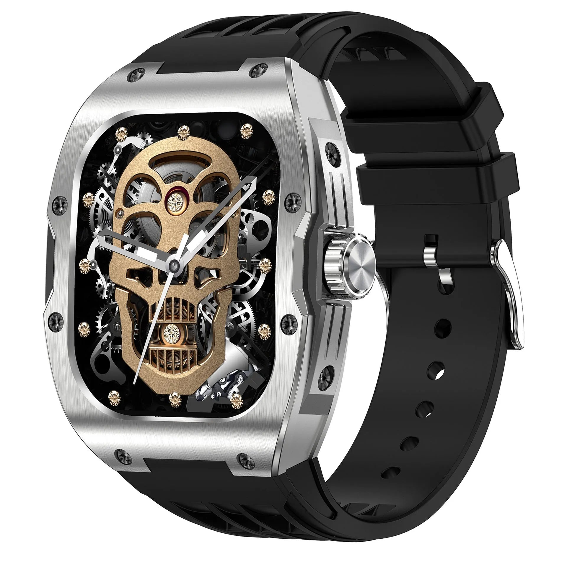 Men's smart watch with Bluetooth calling and AMOLED touch screen on wrist showing fitness tracking display