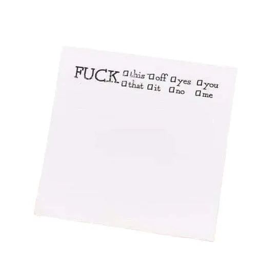 75mm square sticky notes with adhesive back in various cover colour designs including text styles