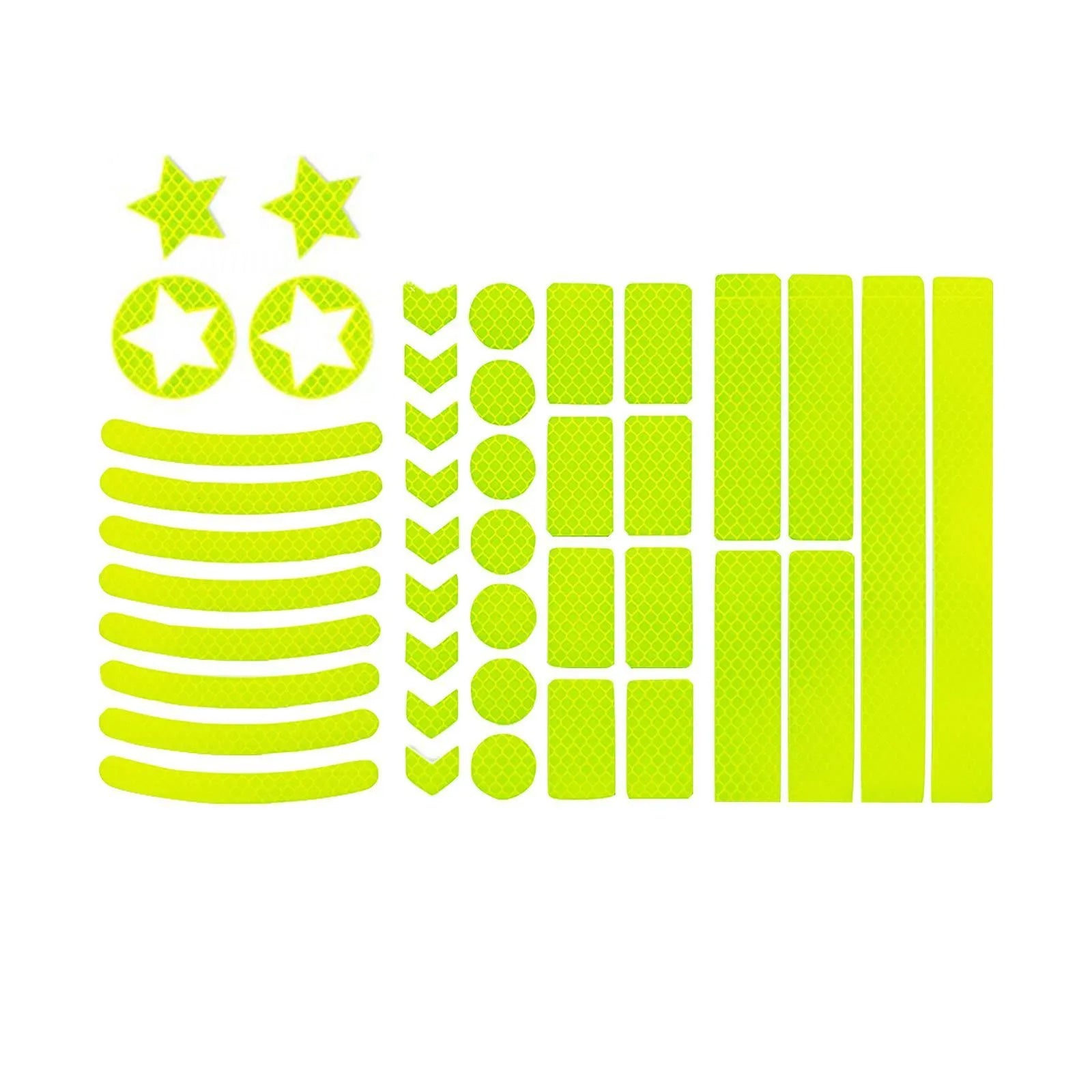 Bicycle reflective warning tape with geometric grid pattern in four colour options