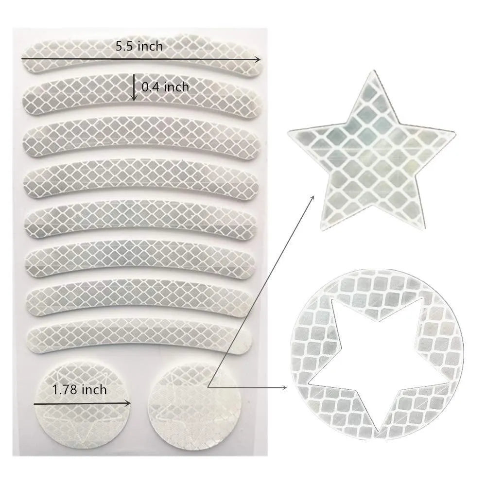 Bicycle reflective warning tape with geometric grid pattern in four colour options