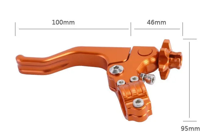 Universal aluminium alloy two-finger motorcycle clutch lever in eight colour options