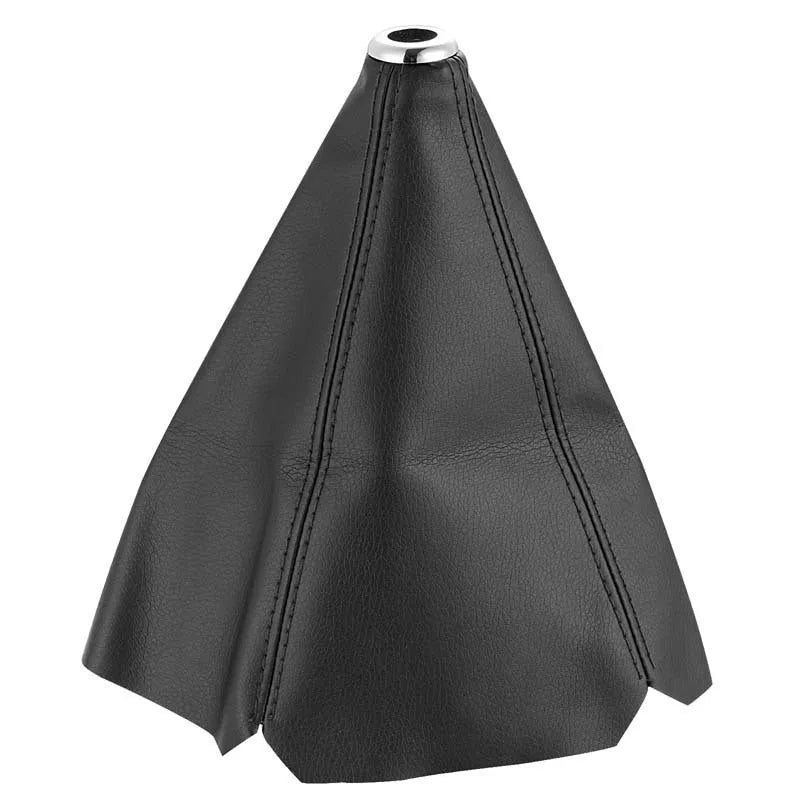 PU leather gear selector dust cover for General Motors cars in black, blue, red, yellow, and white line options.