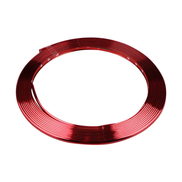 Electroplated purple PVC wheel hub trim roll for car wheel protection and decoration
