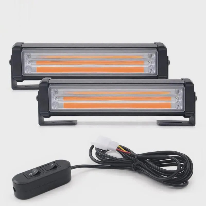 Yellow vehicle net strobe warning light with 160mm diameter and aluminium alloy housing