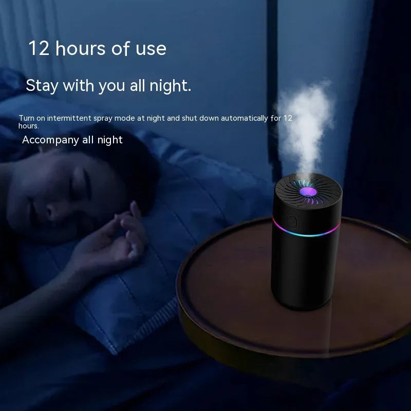 Car USB mini humidifier for automobile aromatherapy with timer function and quiet operation