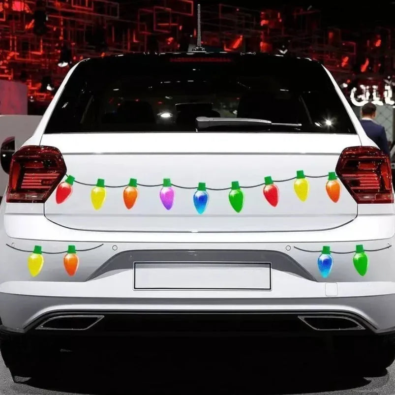 Christmas reflective magnetic paste light bulbs for car refrigerator garage decoration