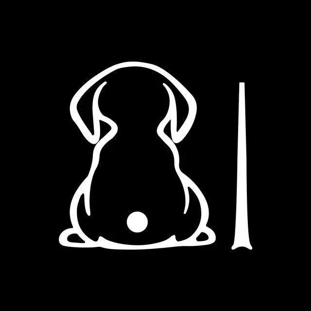 Cartoon cat car sticker for rear wiper in multiple colours including black and gold