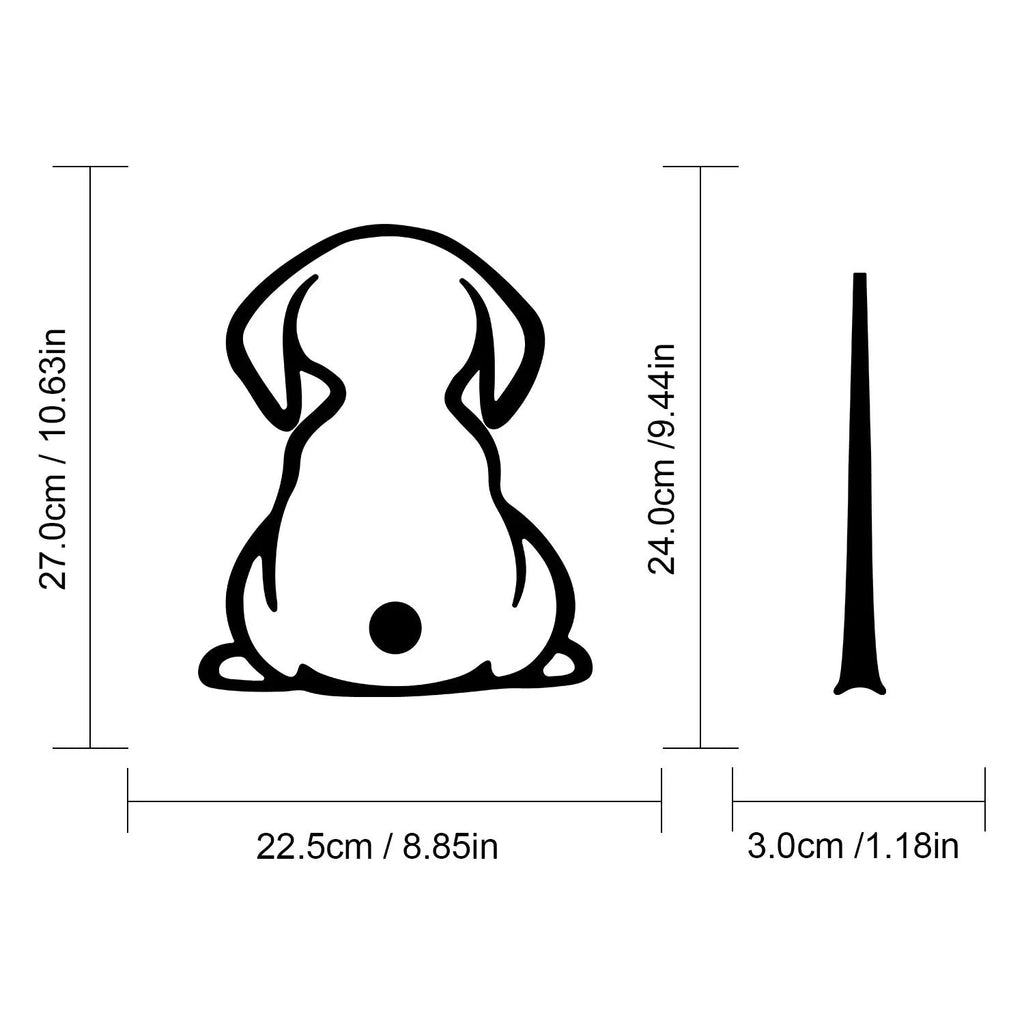 Cartoon cat car sticker for rear wiper in multiple colours including black and gold