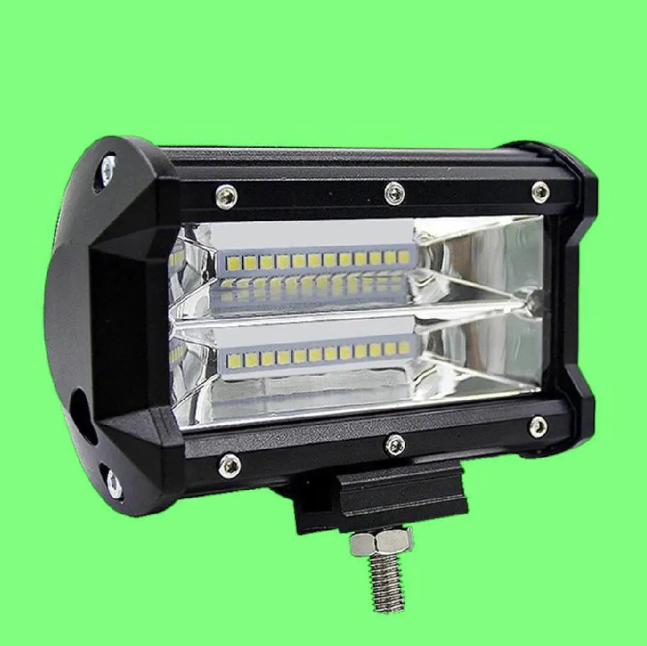 Black 5-inch LED work light for off-road vehicles with aluminium housing and polycarbonate cover