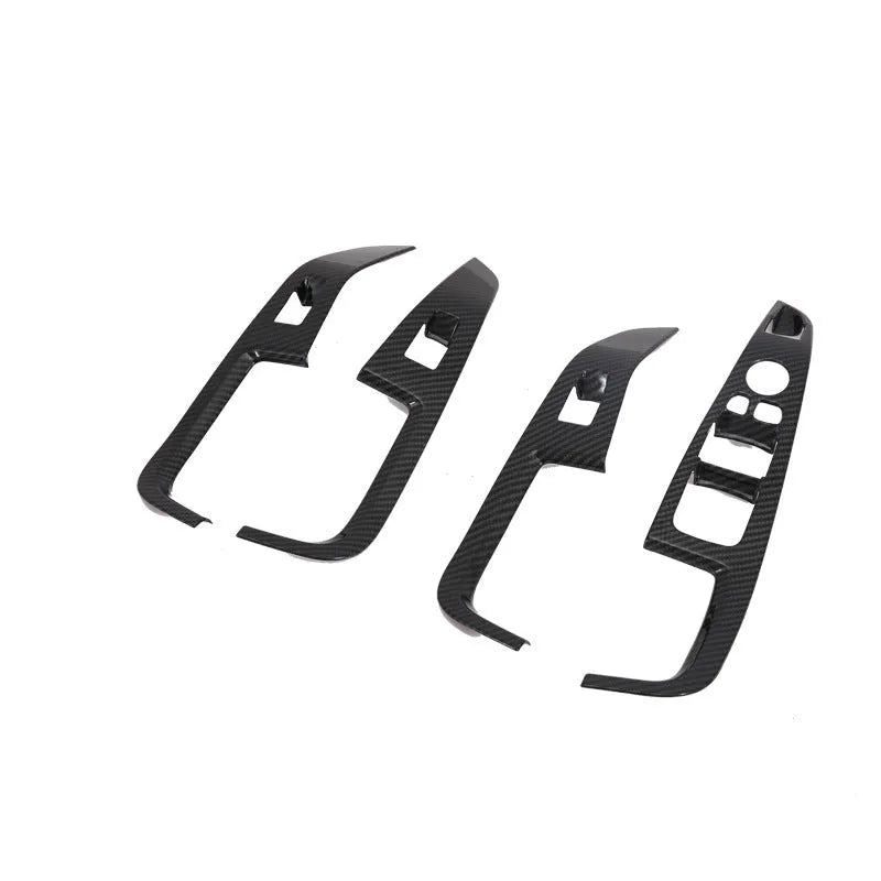 Black ABS centre console cup holder trim piece for 2019 BMW X5 interior