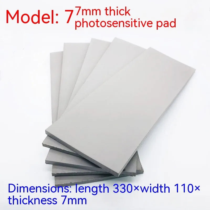 Black and grey photosensitive seal mat for pottery calligraphy painting, 330mm by 110mm