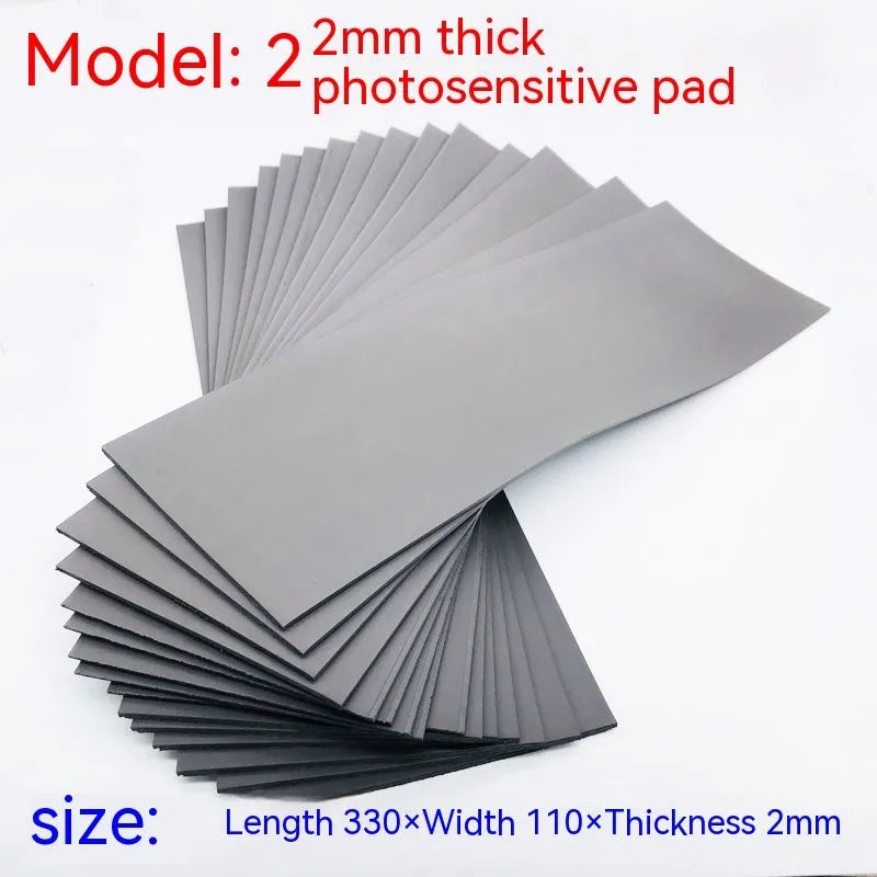 Black and grey photosensitive seal mat for pottery calligraphy painting, 330mm by 110mm