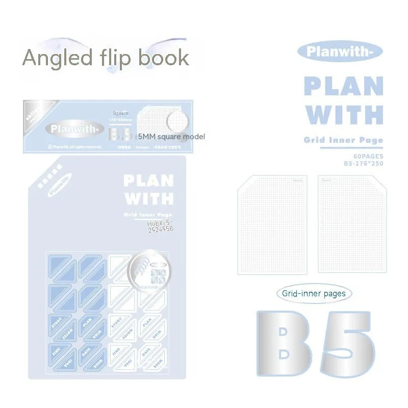 Artsy ins style salt series student draft notebook with 60 sheets in A5 or B5 size