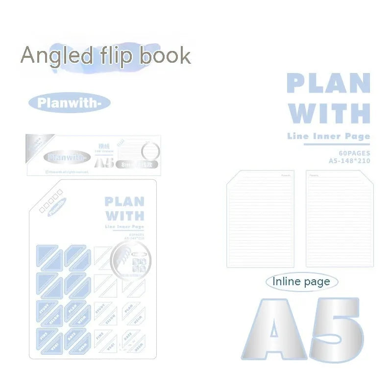 Artsy ins style salt series student draft notebook with 60 sheets in A5 or B5 size