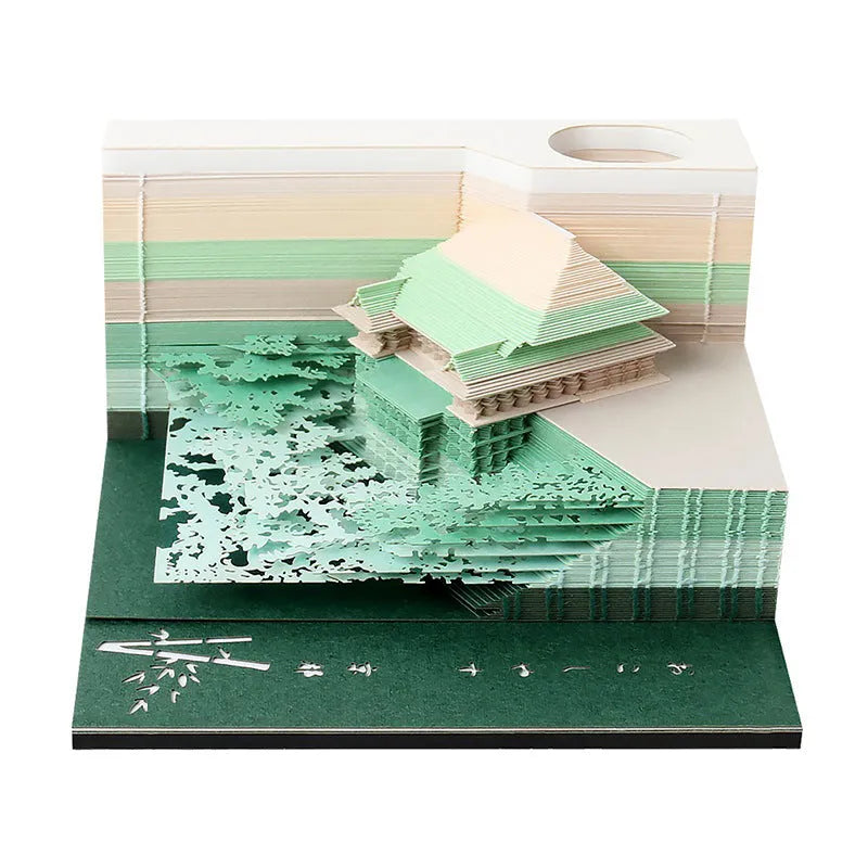 One Piece anime architecture sticky notes notepad showing 80x45mm craft paper sheets with hand tear edges