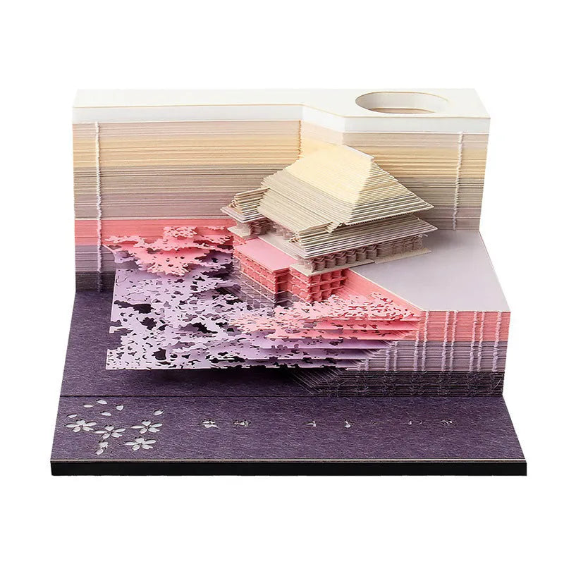 One Piece anime architecture sticky notes notepad showing 80x45mm craft paper sheets with hand tear edges