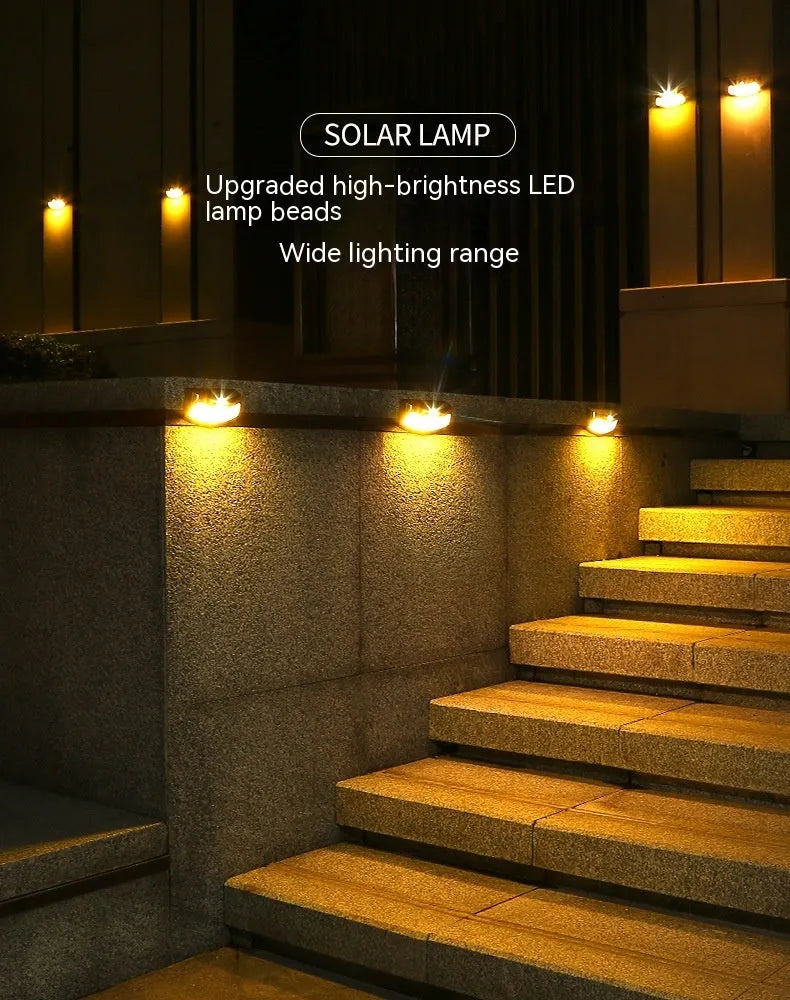Solar outdoor retro smiling face wall light for garden courtyard decoration