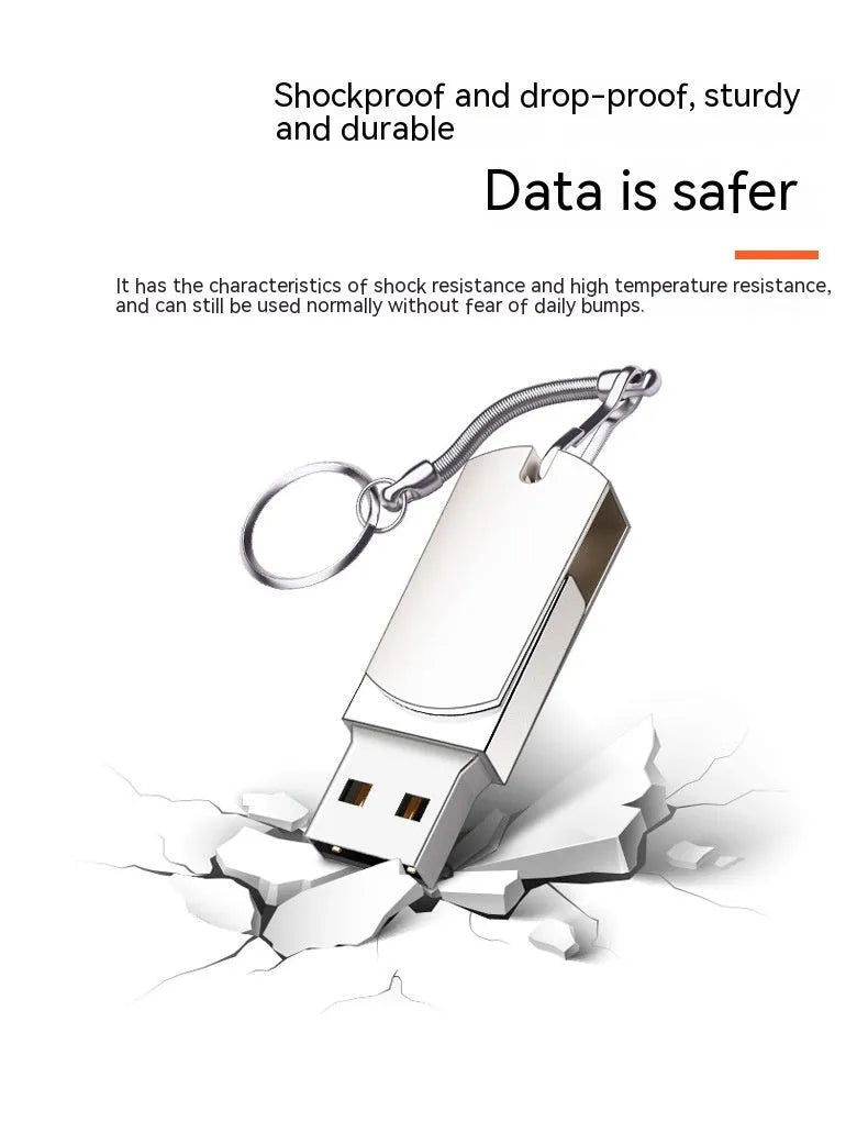White metal rotating USB 3.0 flash drive with 16GB capacity, compact design