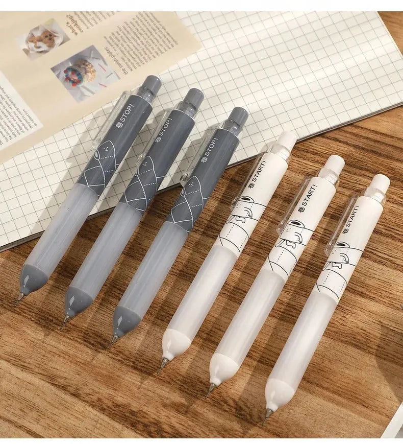 0.5mm automatic pencil with cloud grip in black or white colours