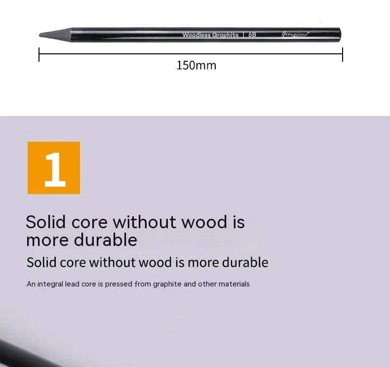 Graphite and carbonized drawing pencil set on a suction card, showing wooden-shell pencils.
