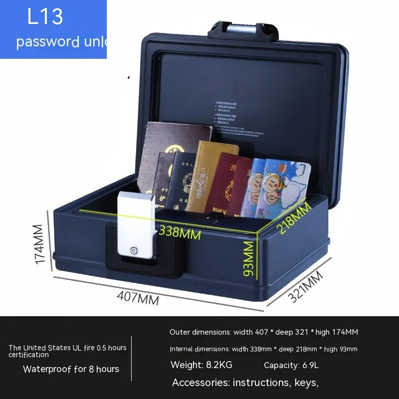 L12 portable mechanical safe box with key lock made from youjingang material