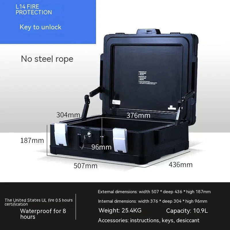 L12 portable mechanical safe box with key lock made from youjingang material