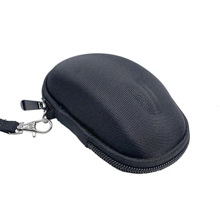 Black and grey Logitech M720 protective mouse case with EVA foam lining.