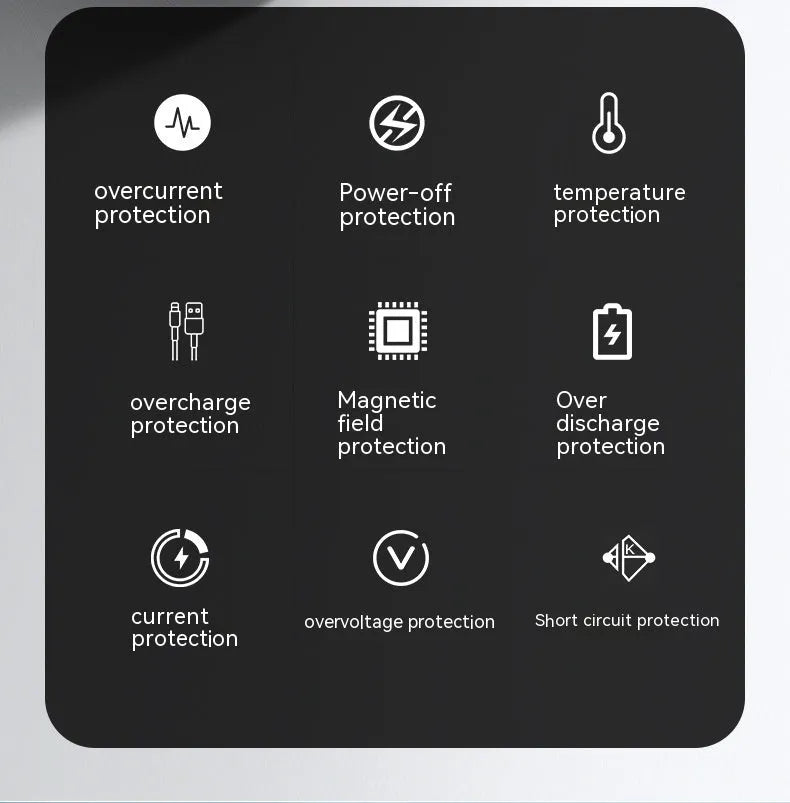 PD66W fast charge 20000 mAh power bank in black or white plastic shell