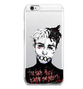 XXTENTACION design transparent iPhone case with patterned artwork and matte finish