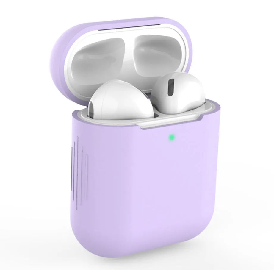 Silicone protective cover for Apple AirPods 2 wireless headphones in multiple colour options