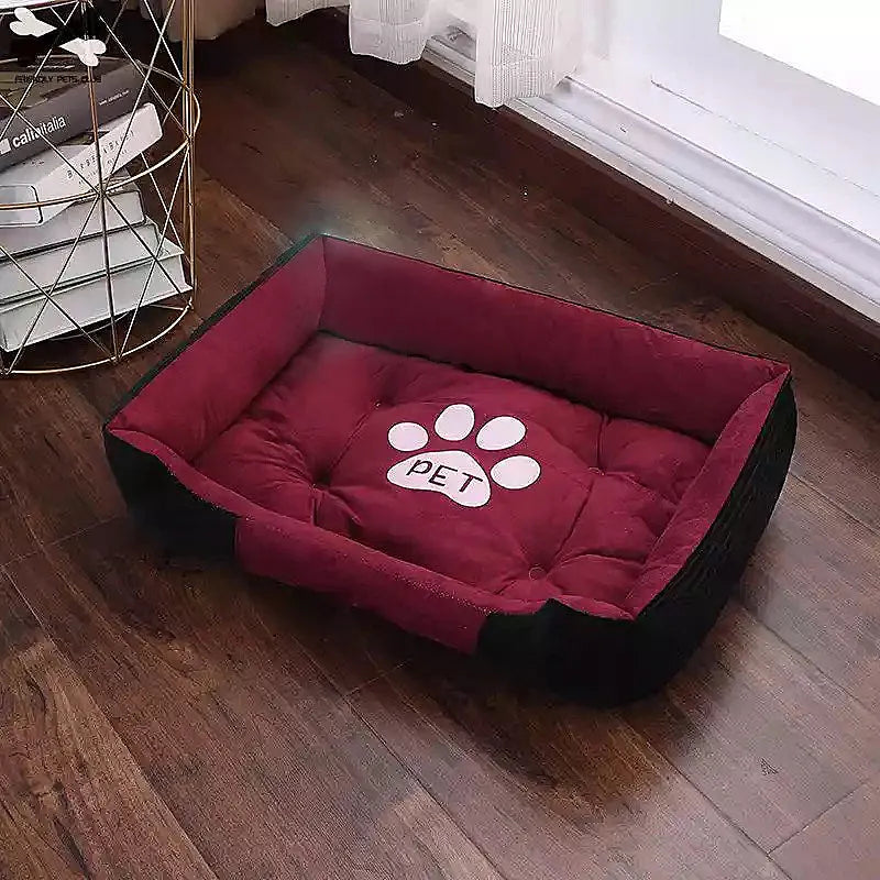 PP cotton pet nest in blue, 45cm size, with machine-washable cover for dogs and cats