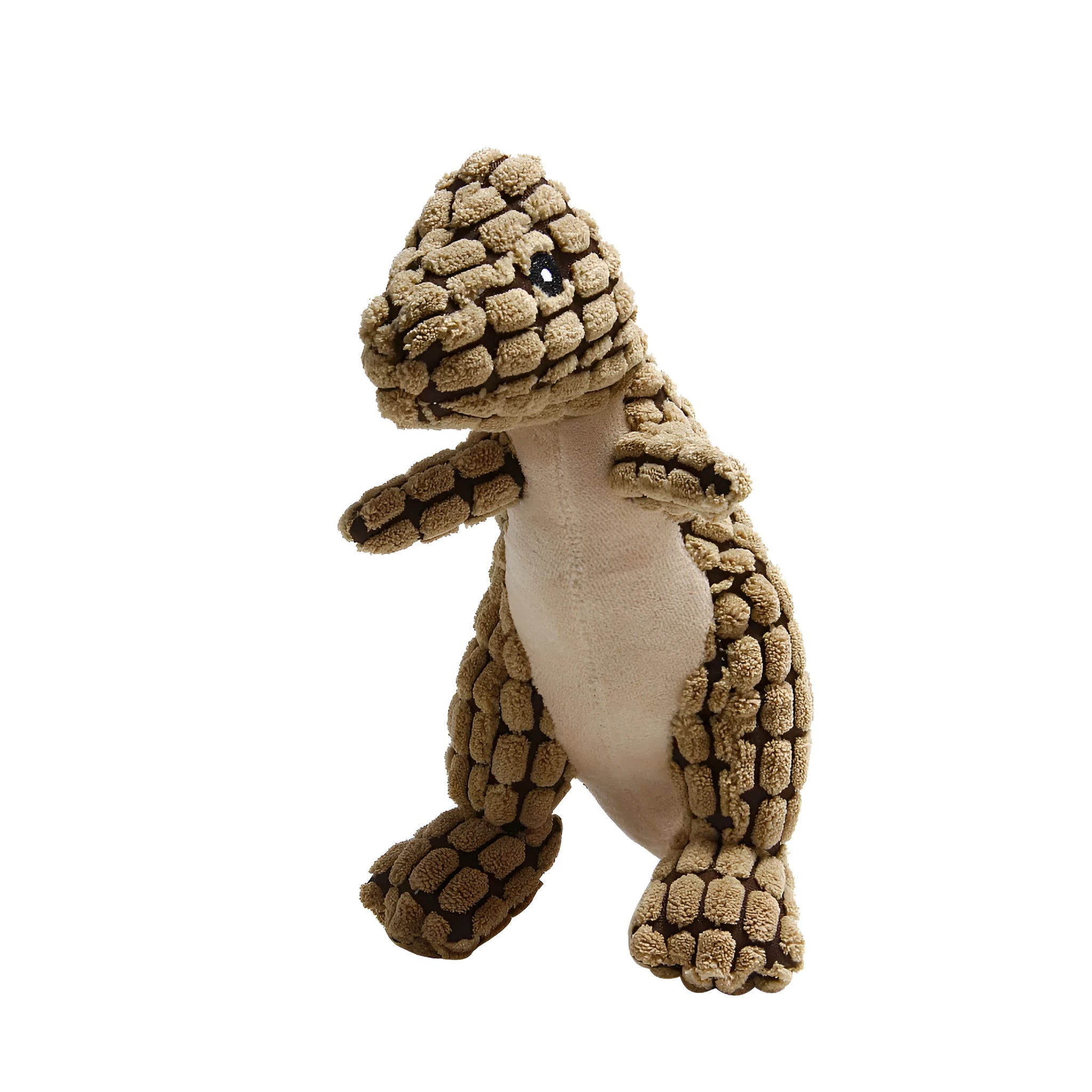 Sound-making bite-resistant dog chew toy in grey, green or orange for puppies and large breeds