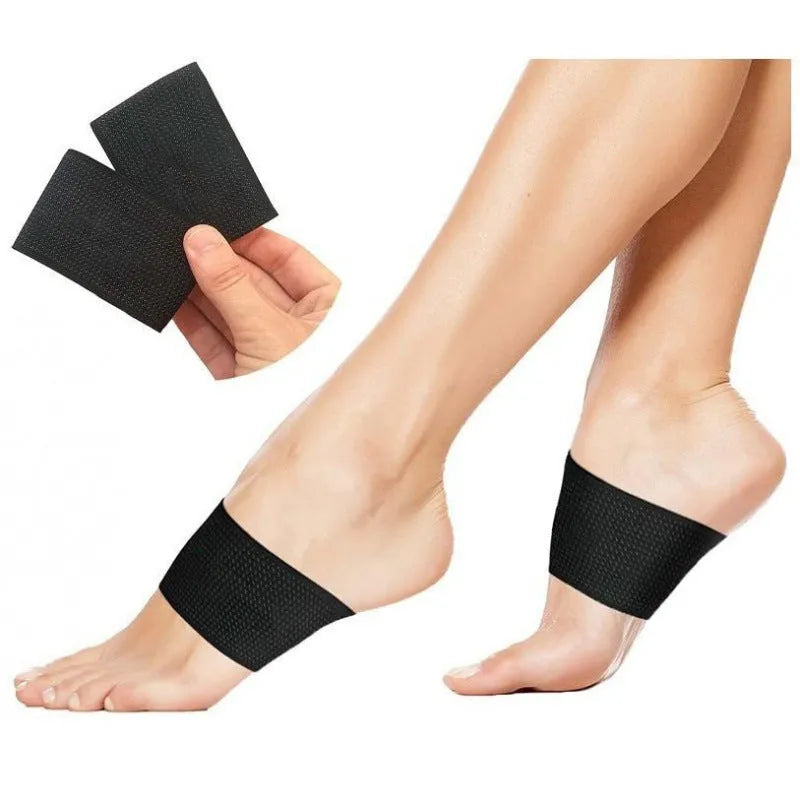 Flat foot elastic arch support bandage with heart style foot pad for men and women