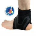 Ankle support protective cover for the right or left foot, shown in size M, L, or XL for sports use.
