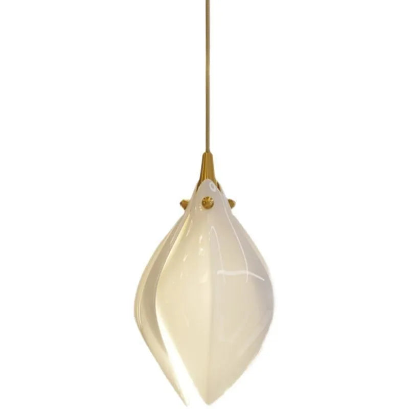 Ceramic magnolia single-headed pendant light with Nordic minimalist design