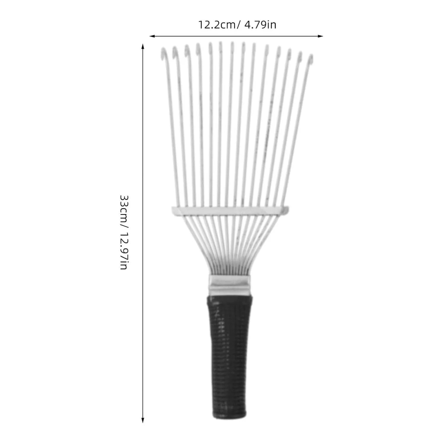 Stainless steel dematting brush rake comb for pet and livestock grooming with curved design