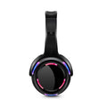 Black silent disco wireless headphones with 40mm speakers and 3 metre cable for silent party events