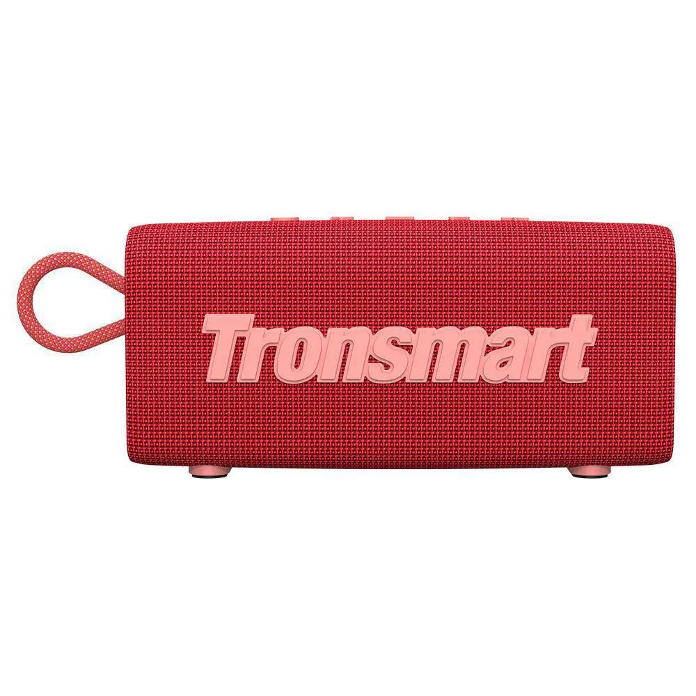 Portable outdoor waterproof Bluetooth speaker in one of six colour options: blue, black, red, grey, camouflage, or orange.