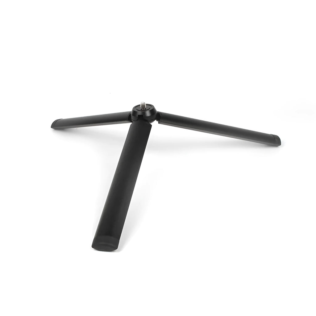 Black aluminium mobile phone tripod with handheld stabilizer grip for smartphone photography