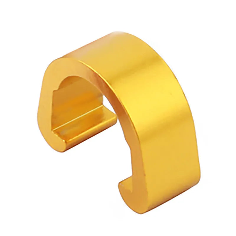Aluminium alloy C-shaped buckle in eight colours, showing 10.2mm by 13mm size.