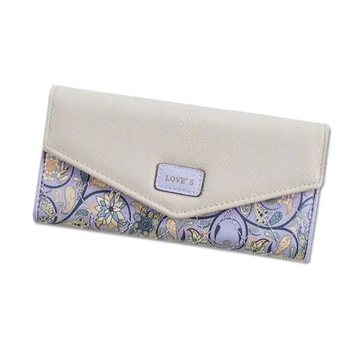 Three-fold leather student wallet with buckle closure in multiple colour options