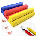 Pack of black rubber grip hose sleeves for utensil handles in two size options, 10mm and 18mm inner diameter.