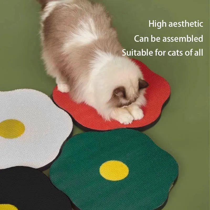 Wall mounted cat scratching board in four colour options measuring 40x37.3cm