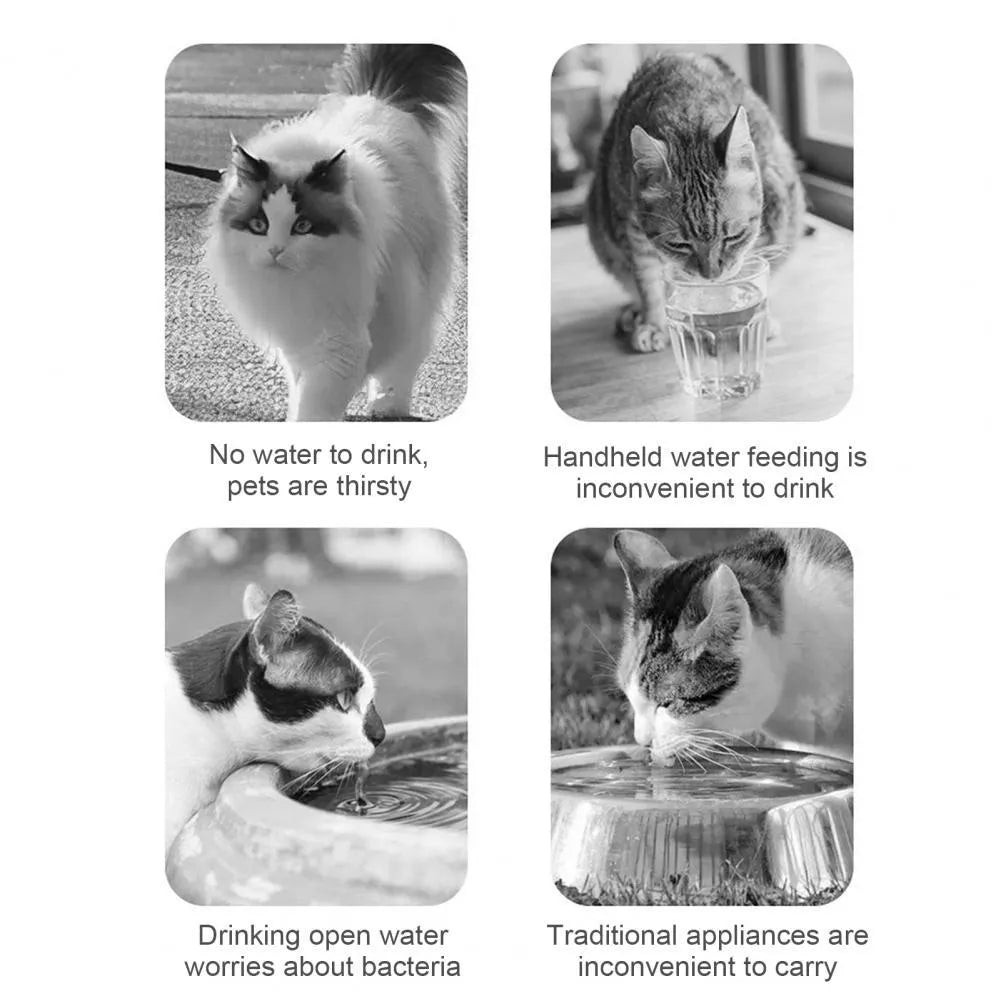 Orange and white portable pet water feeder with water bottle and food container for outdoor use