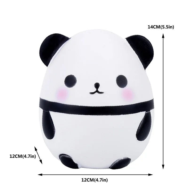 Panda-shaped decompression toy made from PU material for pinch-to-music stress relief