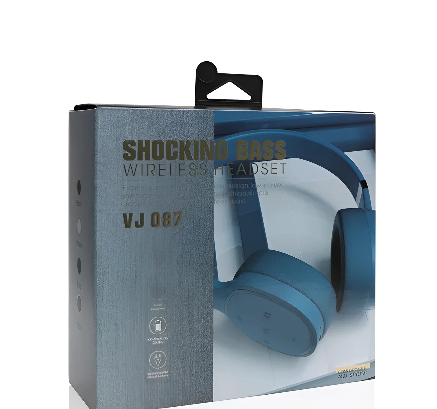 Wireless Bluetooth headset with 40mm drivers available in black, blue, grey and white colour options