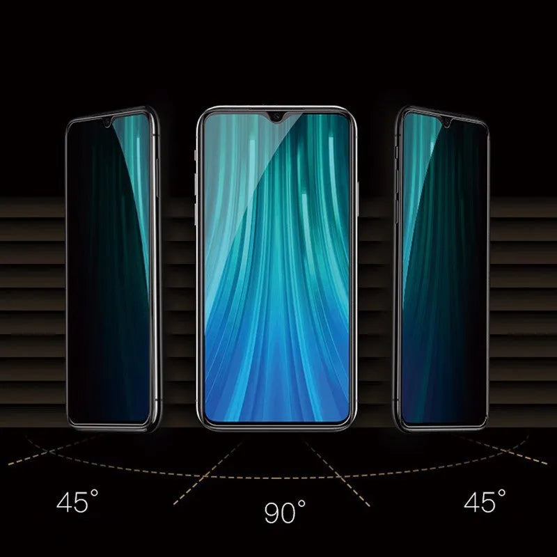 POCO and Redmi Note phone privacy screen protector with anti-spy filter and installation kit