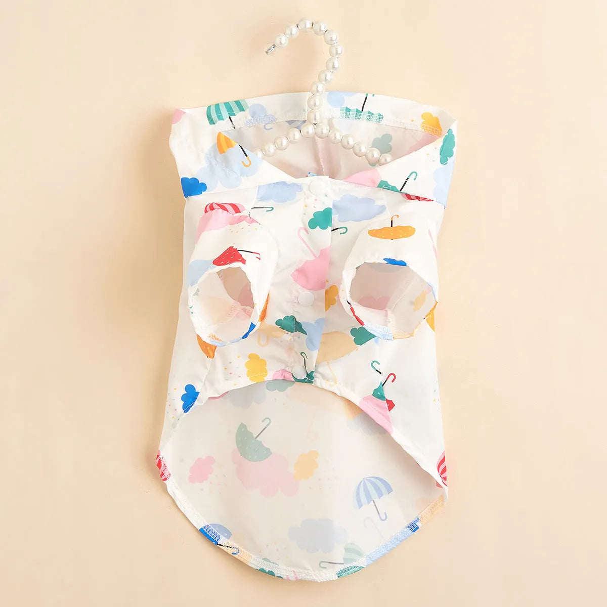 Cartoon umbrella pattern pet raincoat for dogs and cats in polyester fabric